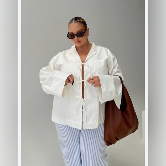 Princess Polly Spiri White Tie-Front Blouse - Picture 7 of 16